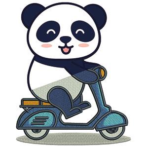 Panda und sein Roller