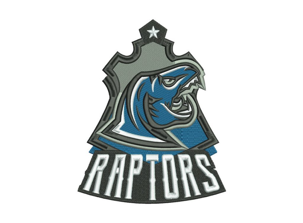 Das Stickprogramm Blue Raptors Logo