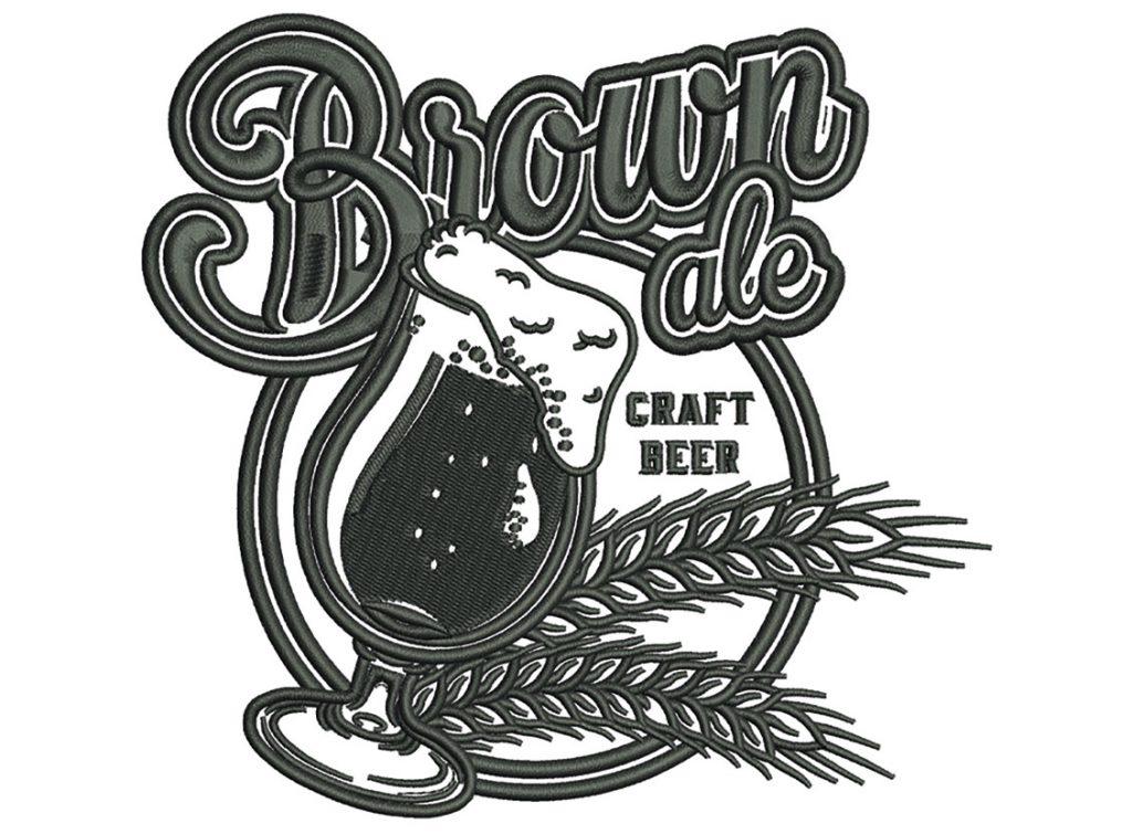 Das Stickprogramm Brown Ale Craft Beer