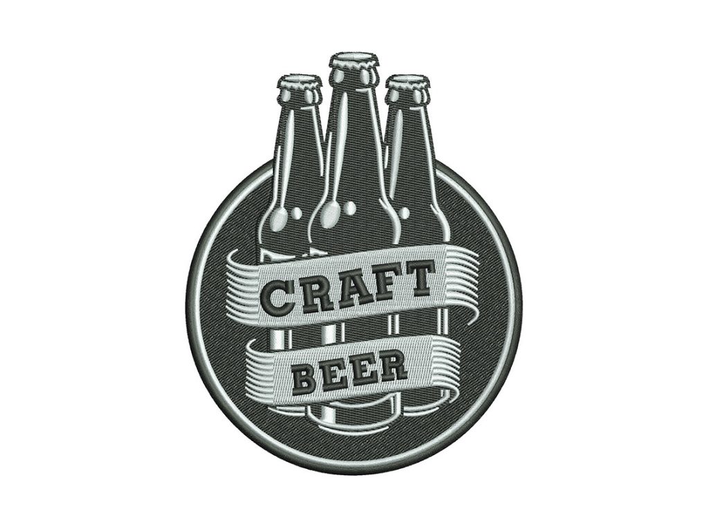Das Stickprogramm Craft Beer Flaschen