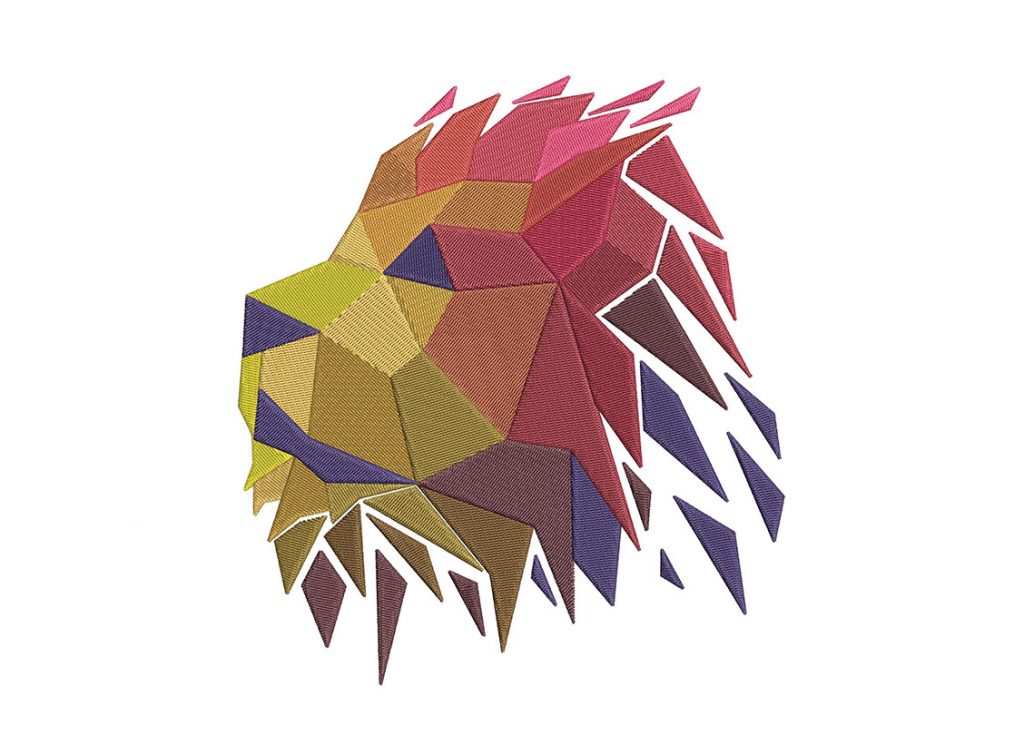 Das Stickprogramm Geometric Löwe