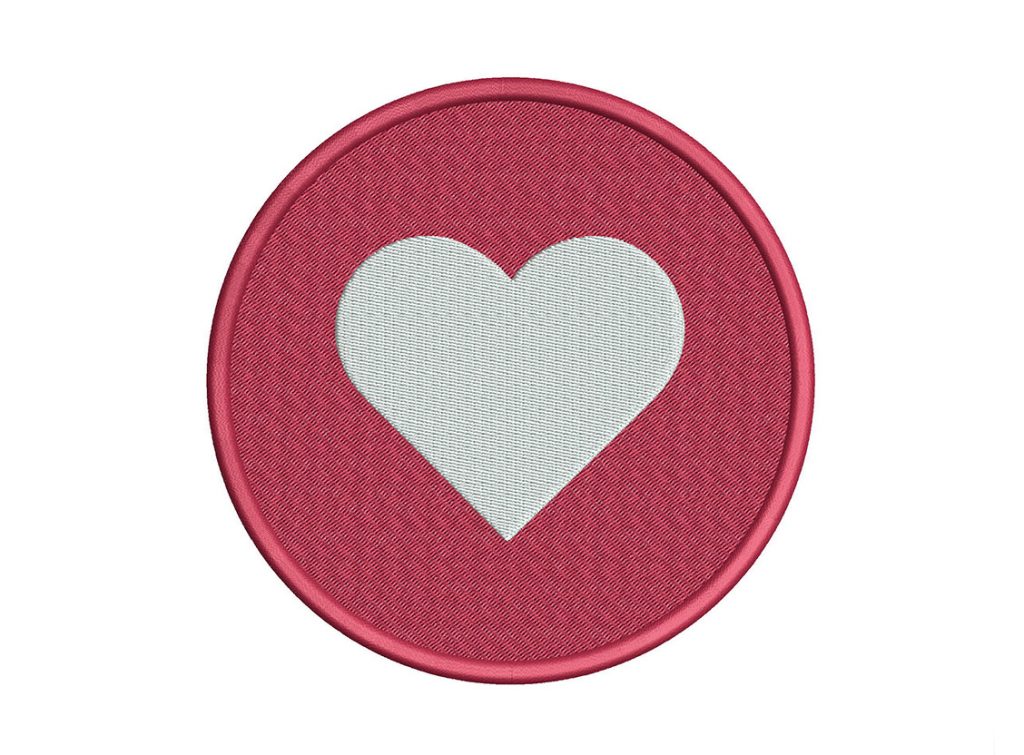 Das Stickprogramm Icon Rotes Herz