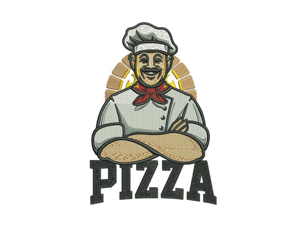 Das Stickprogramm Pizzabäcker Alfredo