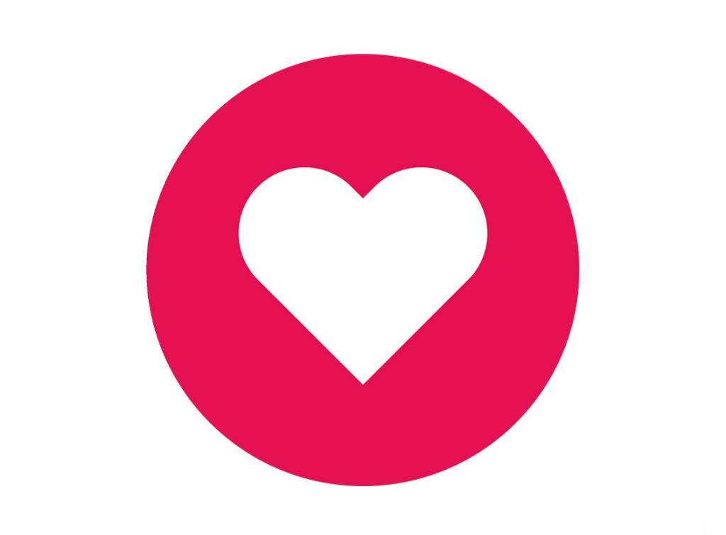 Das Stickprogramm Icon Rotes Herz